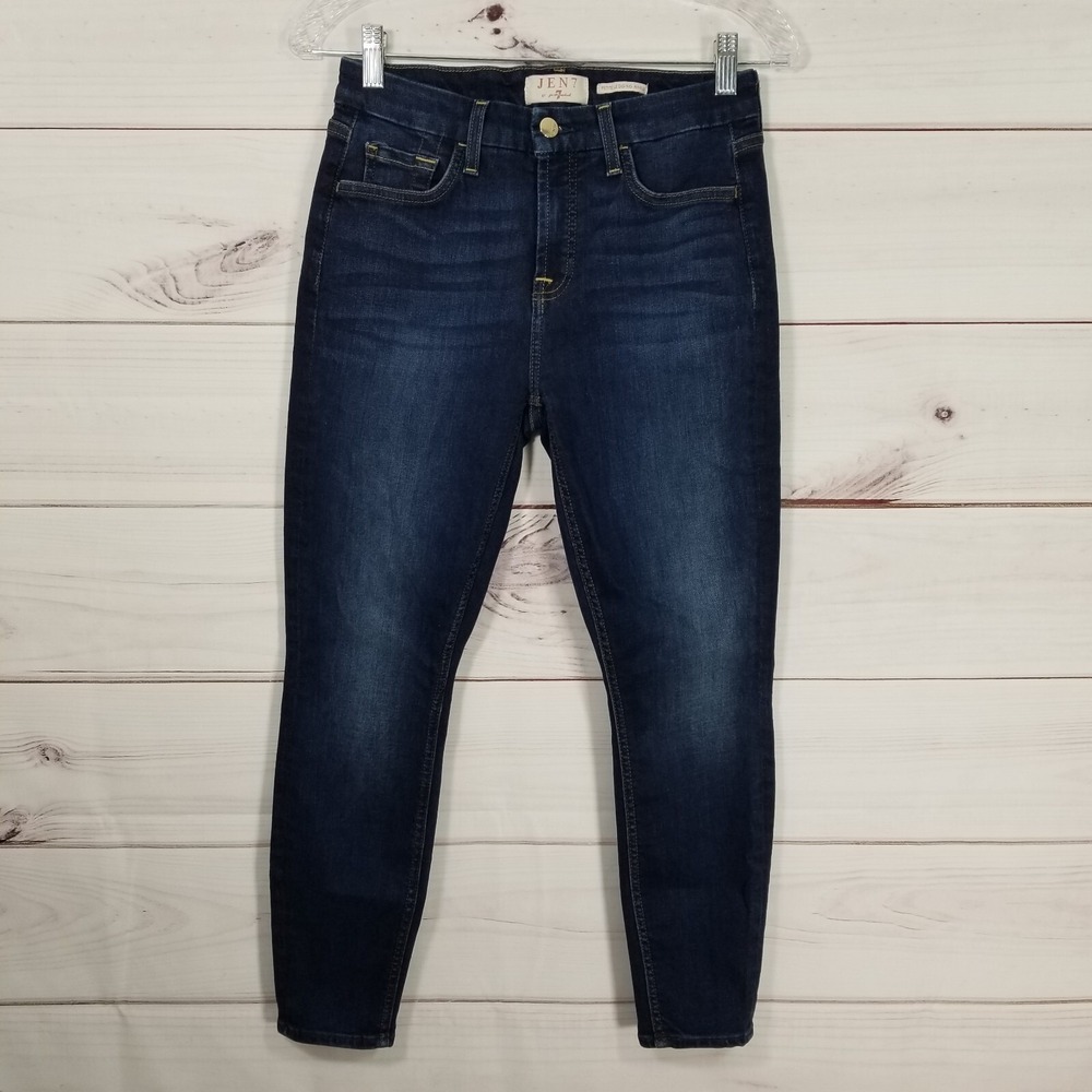 7 for all mankind Jen 7 Jeans Womens Size 4P Blue Leggins Ankle.
